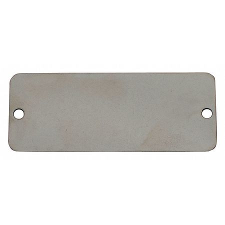 Zoro Select Tag, SS, Silver, 1" Hx3" W, Rectangle, PK100 41293