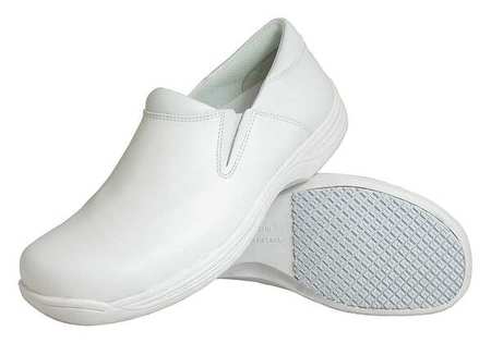 GENUINE GRIP Work Shoes, Mens, 11W, Wht, Slip On, PR 4705-11W