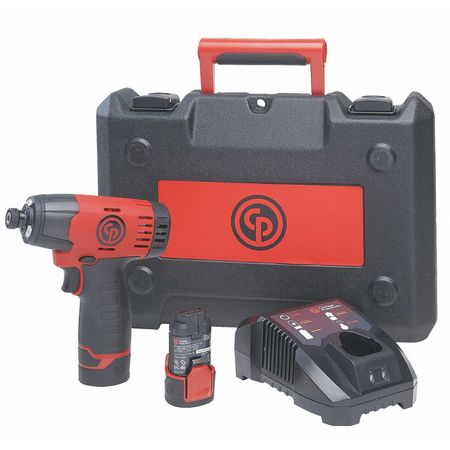 CHICAGO PNEUMATIC Pack US 1/4 Inch Cordless Impact Wrench, Hex, 1.5 Ah, Li-ion, Torque 62.7 ft. lbf / 34 Nm - 2000 RPM CP8818K