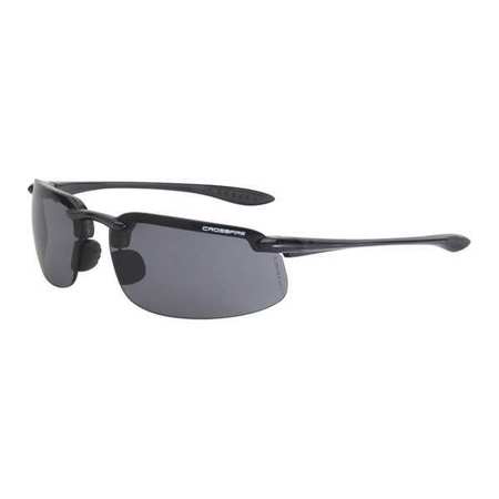 Crossfire Safety Glasses, Gray Scratch-Resistant 241