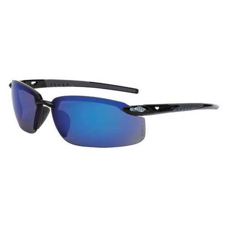 Crossfire Safety Glasses, Blue Scratch-Resistant 2968