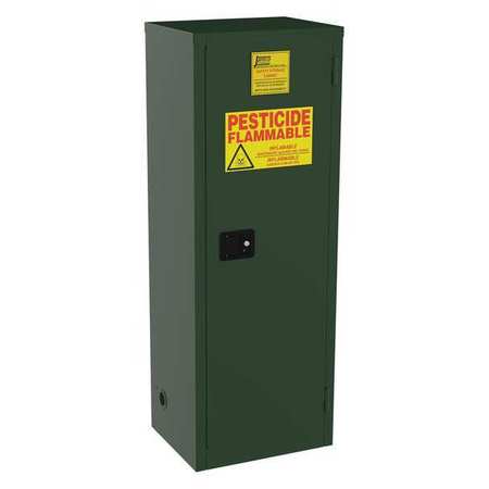 JAMCO Pesticide Safety Cabinet, 24 gal., 65" H, Green FL24EP