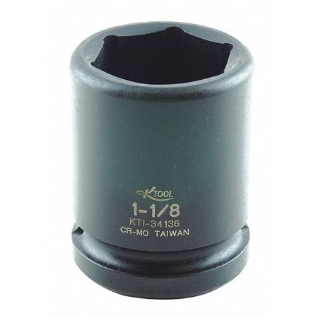 K-Tool International 3/4 in Drive Impact Socket Standard Socket, black oxide KTI-34136