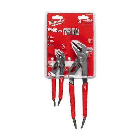 Milwaukee Tool 2 Piece Tongue and Groove Plier Set Metal, Over-Molded Comfort Grips Handle 48-22-6330