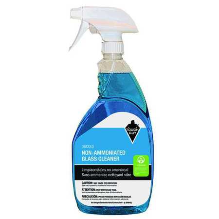 Tough Guy Liquid Glass Cleaner, 1 qt., Blue, Lavender, Trigger Spray Bottle 36XX43