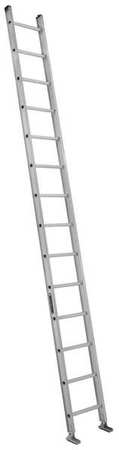 Louisville 14 ft. Straight Ladder, Aluminum, 14 Steps, Natural Finish, 300 lb Load Capacity AE2114