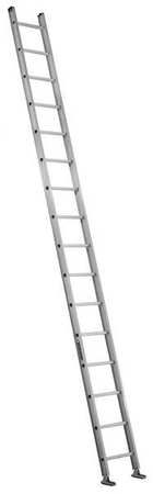 LOUISVILLE 16 ft. Straight Ladder, Aluminum, 16 Steps, Natural Finish, 300 lb Load Capacity AE2116