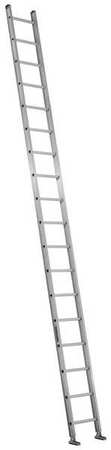 Louisville 18 ft. Straight Ladder, Aluminum, 18 Steps, Natural Finish, 300 lb Load Capacity AE2118