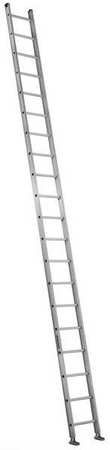 LOUISVILLE Straight Ladder, Aluminum, Natural Finish, 300 lb Load Capacity AE2120