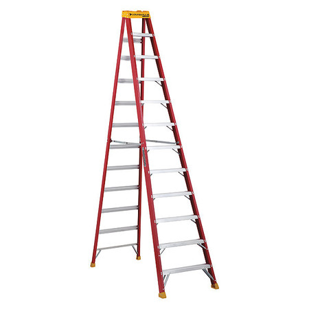 Louisville 12 ft Fiberglass Stepladder, 300 lb Capacity L-3016-12