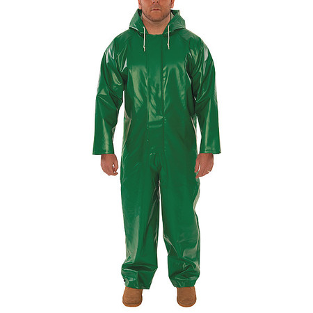 TINGLEY Safetyflex FR Coverall Rain Suit, Green, XL V41108