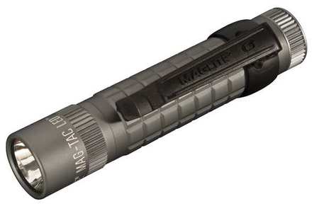 MAGLITE Gray No Led Tactical Handheld Flashlight, Lithium (Li) CR123A, 310 lm SG2LRG6