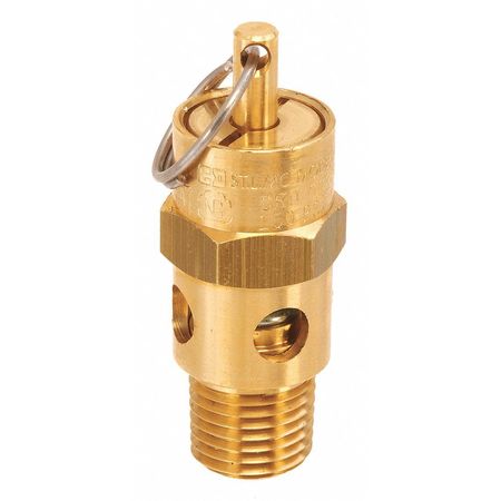 CONTROL DEVICES Air Safety Valve, 1/4 In Inlet, 175 psi, Max. Temp. (F): 250 Degrees F ST25-0A175