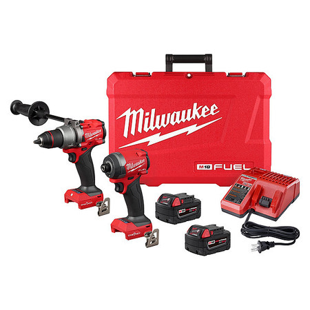 MILWAUKEE TOOL Combo Kit, Hammer Drill, Impact Driver 3696-22