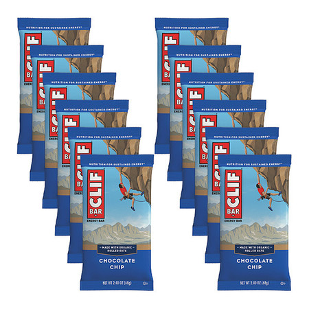 CLIF BAR Chocolate Chip Energy Bar, 12 PK 160004