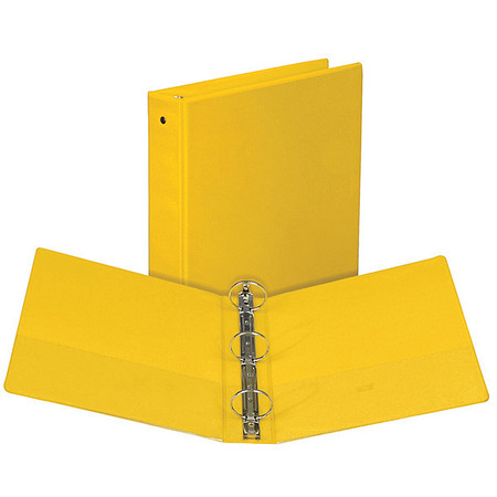 Samsill Round Ring View Binder, 2", Yellow 18561