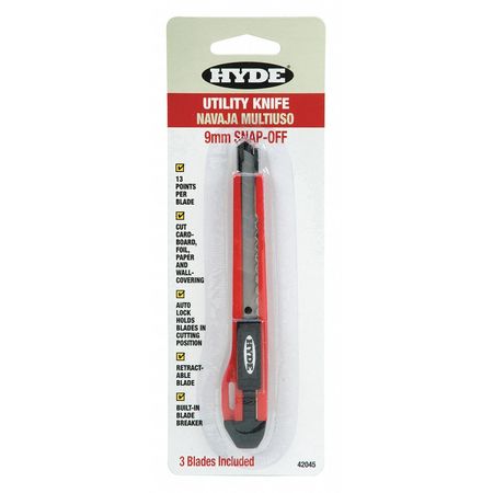 Hyde Utility Knife, Retractable Utility 42045