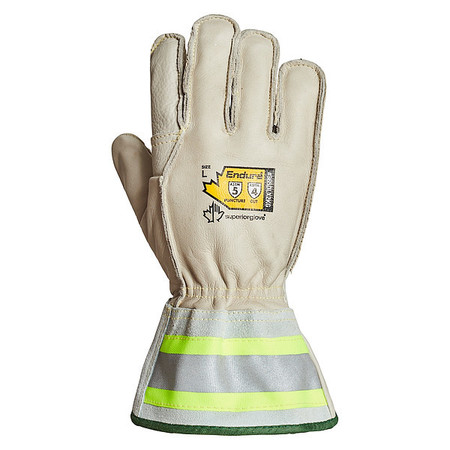 SUPERIOR GLOVE Leather Gloves, White, Glove Size XL, PR 365DLX2KGXL