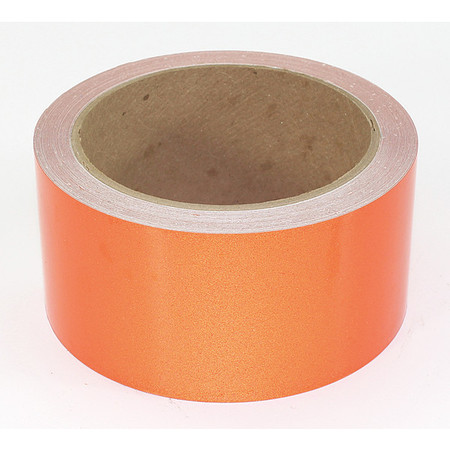 VISUAL WORKPLACE Reflective Floor Tape, 2" x 30 ft., Orange 25-800-2030-628