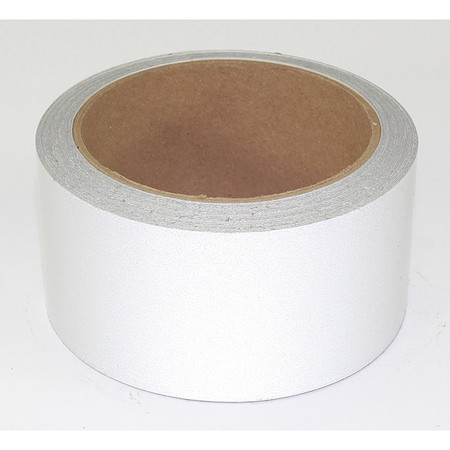 VISUAL WORKPLACE Reflective Floor Tape, 2" x 30 ft., White 25-800-2030-601