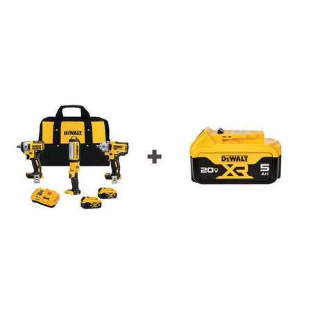 DEWALT Combo Kit, 20V MAX Expansion 3-Kit DCK302P2/DCB205