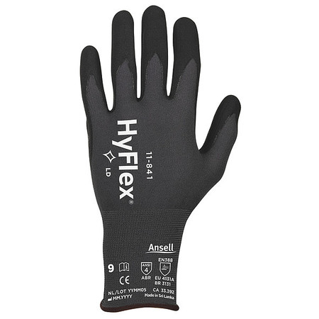 ANSELL Coated Gloves, Coated, 15 ga, L, PR1 11-841