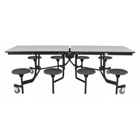National Public Seating Rectangle Lunch Table, 59" W, 97" L, 29" H, MDF Top, Grey MTSMDPEPC