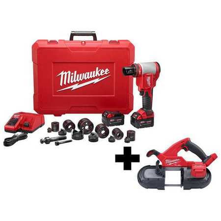 Milwaukee Tool M18 10T Knockout 1/2-4" Kit, M18 Band Saw 2676-23, 2829-20