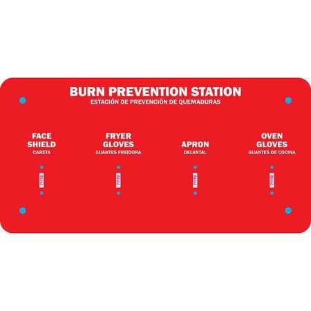 VISUAL WORKPLACE Burn Prevention Station 6H x 12W, 60-1901-0612-PP827 60-1901-0612-PP827