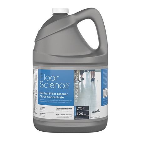 DIVERSEY Floor Science, Floor Cleaner, Ctrs, 1gal, PK4 CBD540441