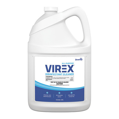 DIVERSEY All Purpose, Virex Dsnfctnt Clnr, 1 gal. Container, 2 PK CBD540557