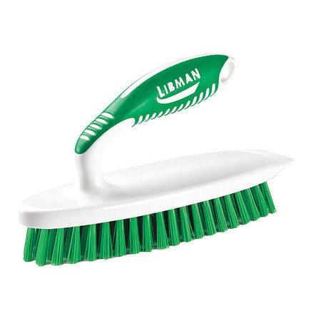 LIBMAN COMMERCIAL Iron Handle Scrub Brush, PET Bristles, PK6, 6 PK 16