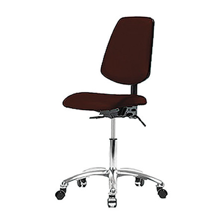 BLUE RIDGE ERGONOMICS Medium Bench Chair, Vinyl, 22" to 29" Height, No Arms, Burgundy BR-VMBCH-MB-CR-T0-A0-NF-CC-8569