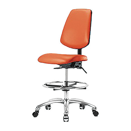 BLUE RIDGE ERGONOMICS Vin Med Ben Chair w/ Med Bk Cast Orange BR-VMBCH-MB-CR-T0-A0-CF-CC-8613