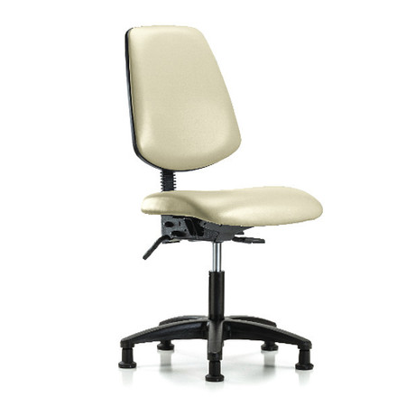 BLUE RIDGE ERGONOMICS Desk Chair, Vinyl, 18" to 23" Height, No Arms, Adobe White BR-VDHCH-MB-RG-T1-A0-RG-8501