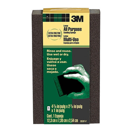 3M Sanding Sponge, 4 7/8" L, 2 7/8" W DSXF-F-ESF-10