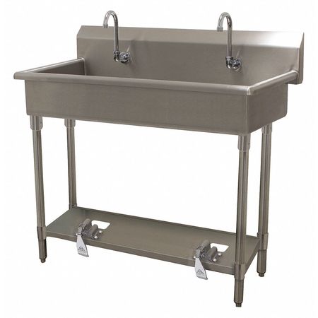 ADVANCE TABCO Wash Sink, NSF, Hands-Free, 2Statn, Toe-Push FS-FM-40FV