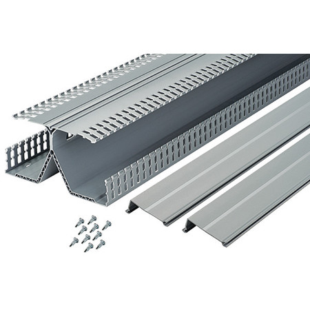 PANDUIT DIN Rail Wiring Duct, Lead-Free PVC, 8.23" x 4.12" x 1' (6-Pack), Light Gray DRD44LG6