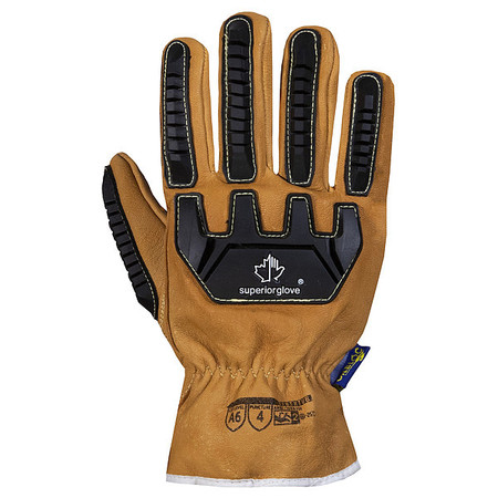 ENDURA Leather Gloves, Tan Back, XS, PR 378TXTVBXS