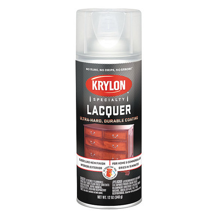 KRYLON Spray Paint, Clear, Gloss, 12 oz K07032777
