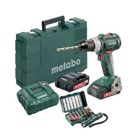 METABO Hammer Drill/Driver 18V + Bit Set Kit SB18LTBL2.0AH+626721000