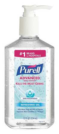 Purell Hand Sanitizer Skin Nourishing Gel, 12oz Pump Bottle 3646-12