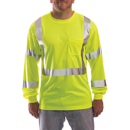 Tingley Job Sight Hi-Vis T-Shirt, Long Sleeve, Lime, XL S75522