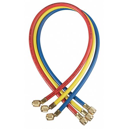 YELLOW JACKET Charging/Vacuum Hose, 48 In, Yellow 21048