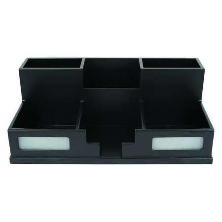 VICTOR TECHNOLOGY Desktop Organizer, Black, Wood, 5-1/2 in. H 9525-5