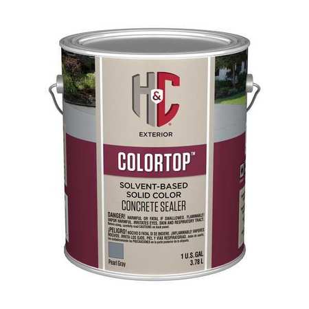 H&C 1 gal Concrete Dustproofer Floor Sealer, Gloss Finish, Pearl Gray, Solvent Base 10.100114-16