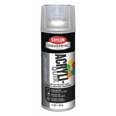 KRYLON INDUSTRIAL Spray Paint, Crystal Clear, High Gloss, 12 oz K01301A00