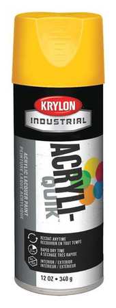 Krylon Industrial Spray Paint, Sun Yellow, Gloss, 12 oz K01806A07
