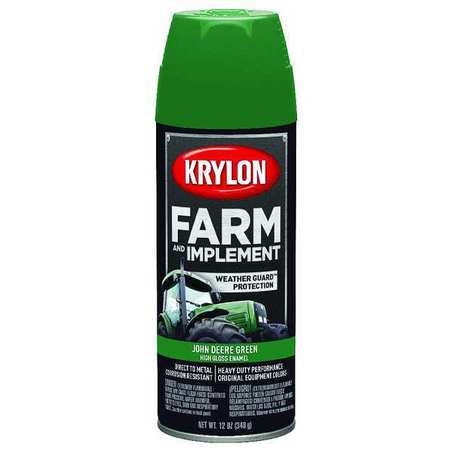 Krylon Spray Paint, John Deere Green, High-Gloss, 12 oz K01932008