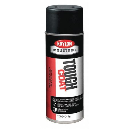 Krylon Industrial Rust Preventative Spray Paint, Black, Gloss, 12 oz. A01770007